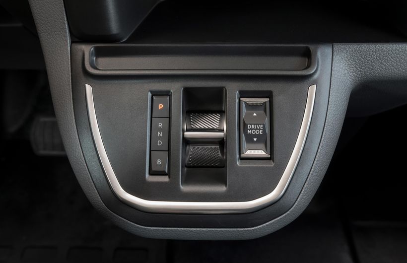 Grey Peugeot Vivaro E gear switcher